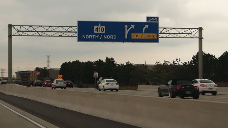 Junction of Highway 401 and 410, Mississauga, Ontario