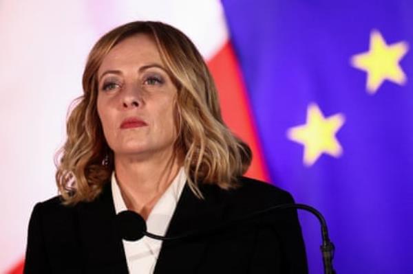 The Italian prime minister, Giorgia Meloni.