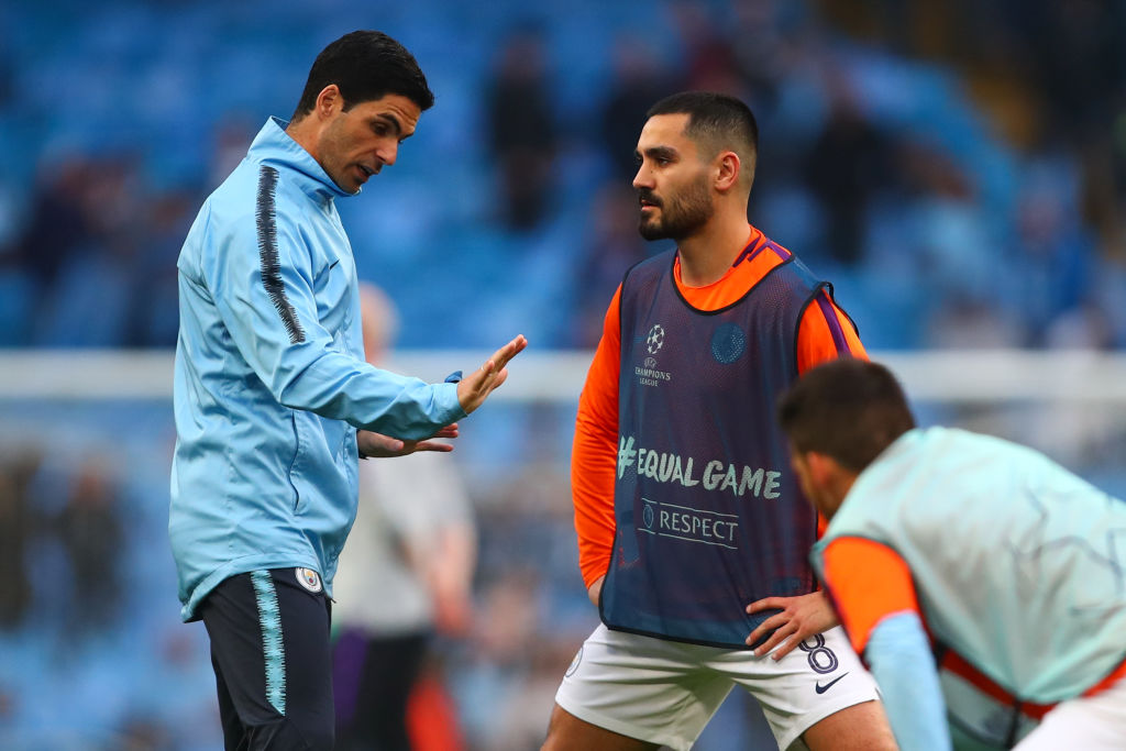 Mikel Arteta and Ilkay Gundogan